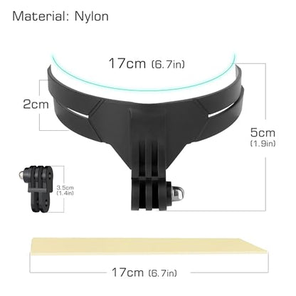 GEPULY Windslayer Helmet Chin Mount for Vlogger Motorcycle Camera Mount | Wind Foam For Hero13-9 Cuts Noise,Extension Adapter Adjusts POV,Bendable Fits Any Full-Face Helmet,High-Speed Recording Ready