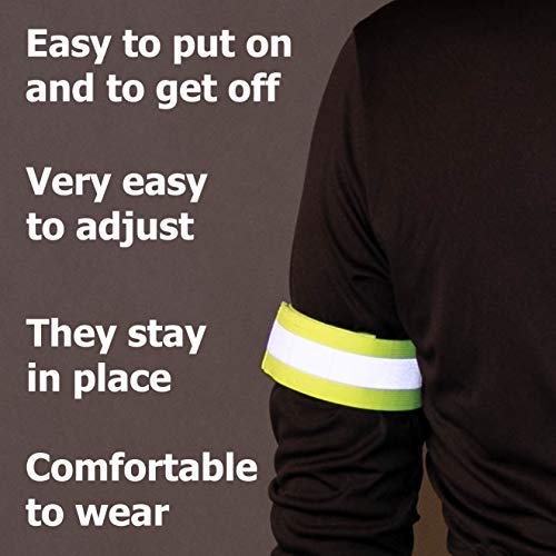 Reflective Bands for Night Walking Reflective Arm Bands for Runners Reflective Wristbands Reflective Ankle Bands Cycling Reflective Running Gear Bike Pant Leg Strap Bicycle Pants Clips - color: Green - 10 Bands