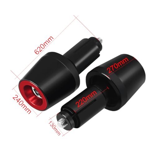 MFGZD R1 Motorcycle Bar End Plugs, CNC Aluminum Alloy Red Handlebar End Plugs Compatible With Yamaha YZF-R1 R1 - size: For R1 Red