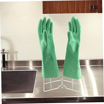 Glove Drying Rack, 14.7 Inch Stainless Steel Vertical Glove Holder, Collapsible & Space-Saving Drain Rack, Kitchen Supplies for Home, Dining Room