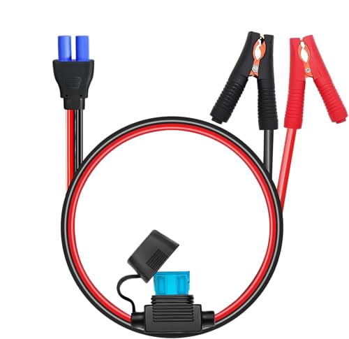 10AWG EC5 Jump Starter Cable with Battery Clamps,12V Alligator Clips to EC5 Connector Extension Charging Cable for Emergency Car Jump Starter Booster.(2FT) - size: Alligator Clip to EC5