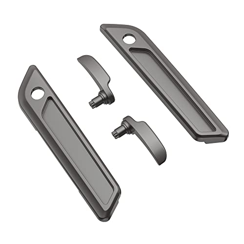Advanblack Saddlebag Latches Covers, Lid Lifters Levers Fit for 2014+ Harley Touring Hard Saddlebags - Billet Silver - color: Billet Silver