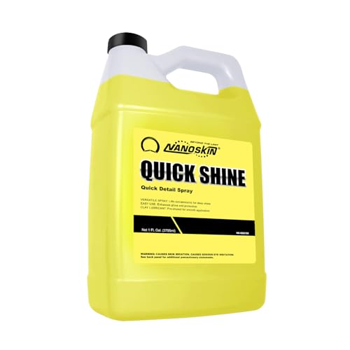 Nanoskin QUICK SHINE Quick Detail Spray 1 Gallon - Waterless Detailer Spray for Car Detailing | Deep Gloss Car Wax Booster & Clay Lubricant | Removes Dust, Smudges, Fingerprints and Other Contaminants - size: 128 Fl Oz (Pack of 1)
