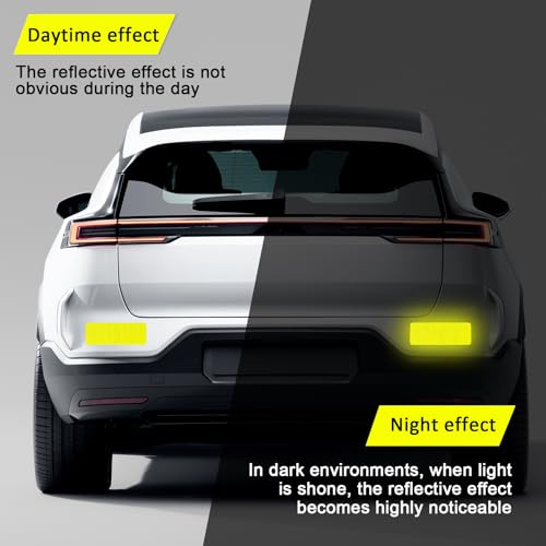 150PCS Safety Reflective Stickers, Waterproof Reflective Tape for Car Bike Motorcycle Reflectors for Mailbox Post, Golf Cart and Trailer Helmet, 3.15 x 1.18 Inch