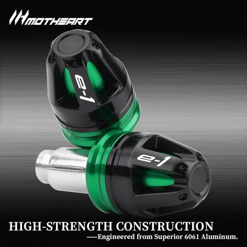 Motorcycle Handlebar End Caps For Ninja e-1 2023-2024 Z e-1 2024-2025 7/8” Bars 17mm Diameter CNC Handlebars (See details below) ninja e-1 z Accessories (Green) - color: Green