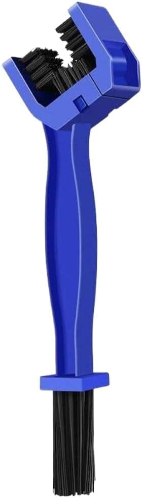 Motorcycle Bicycle Chain Cleaning Brush, Blue, 360° Deep Cleaning Power, Cleans All Three Sides Simultaneously