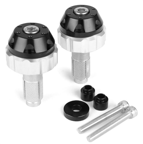 Motorcycle Cruise Control Throttle Clamp Assist End Bar Weight Handle Plug Compatible with Suzuki (Color : Silver, Size : A) - color: Silver