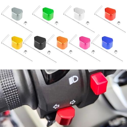 CNC Switch Button Turn Signal Key Cap, Aluminum Alloy Replacement Part, Fit for Honda Motorcycle(green) - color: green