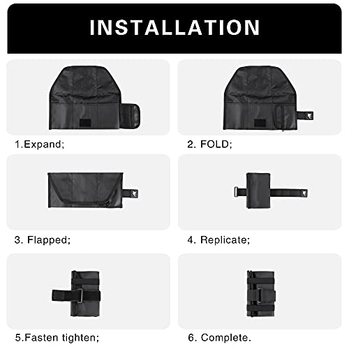 Rhinowalk Bike Saddle Bag Bicycle Under Seat Bag Repair Tools Pouch Frame Bag for Mountain Road Bike Cycling Accessories - color: Black