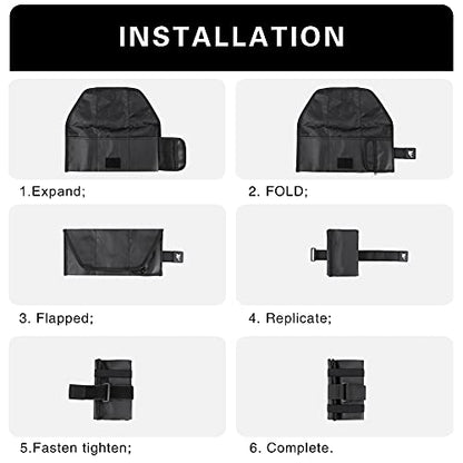Rhinowalk Bike Saddle Bag Bicycle Under Seat Bag Repair Tools Pouch Frame Bag for Mountain Road Bike Cycling Accessories - color: Black