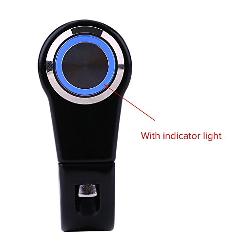 Motorcycle Handlebar Switch, 7/8" 22mm Handlebar Mount Push Button Switch Weatherproof Handlebar Control Switch Button Headlight Brake Fog Lights ON/Off(B)