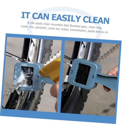 STOBAZA Bike Chain Cleaner Brush Set Reusable Ergonomic Motorcycle Chain Cleaning Brush for Bicycle and Mountain Bike Maintenance for Daily Use