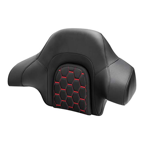 C.C. RIDER Wrap Around King Tour Trunk Backrest fit for Harley Touring Road King Street Glide Road Glide Electra Glide 2014-2024 - color: Passenger Backrest 16#Red Stitching