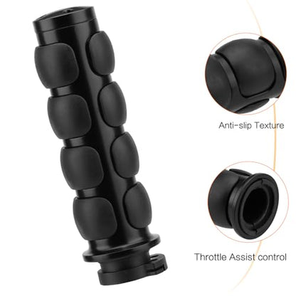 Motorcycle Hand Grips 1 Inch 25MM Handlebar Grip Throttle Non-Slip Universal Compatible with Harley Davidson Dyna Sportster 883 Road King Electra Glide Street Glide - color: Black-C