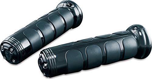 Kuryakyn 6383 Premium ISO Handlebar Grips for Throttle and Clutch: 2006-19 Honda Gold Wing GL1800 & F6B Motorcycles with Heated Grips, Gloss Black, 1 Pair - color: Gloss Black