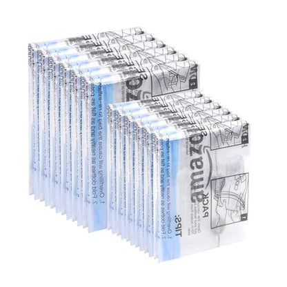 Amazon Basics Roll-Up Travel Compression Storage Bags for Clothes and Towels, No Vacuum Needed, Clear, 12 Pack (6 Small & 6 Medium)
