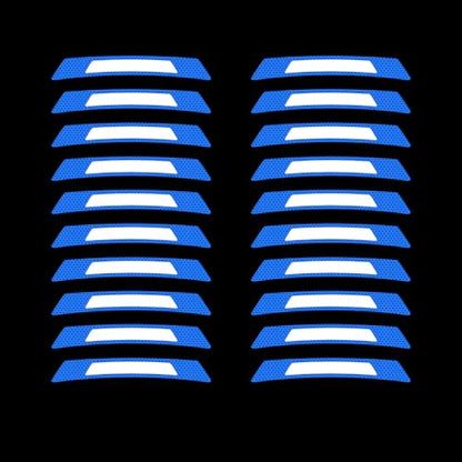 20PCS Strong Reflective Car Wheel Hub Stickers for Cars Helmet Night Safety Warning Reflective Stripe Decals Auto Truck Motorcycle Bicycle Wheels Rim Reflective Stickers (Blue) - color: Blue
