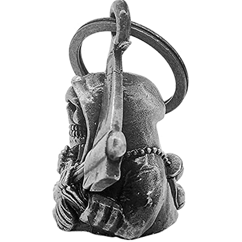 Dream Apparel Motorcycle Bell Guardian Angel Drive Away Gremlin, Biker Bell for Men Women Rider Riding, Good Luck Gift - color: Grim Reaper