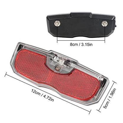 Bike Tail Light, Bicycle Rear Reflector Tail Light for Luggage Rack Aluminum Alloy Reflective Taillight, 80mm Screw Mounted/Easy Release (Battery NOT Included)