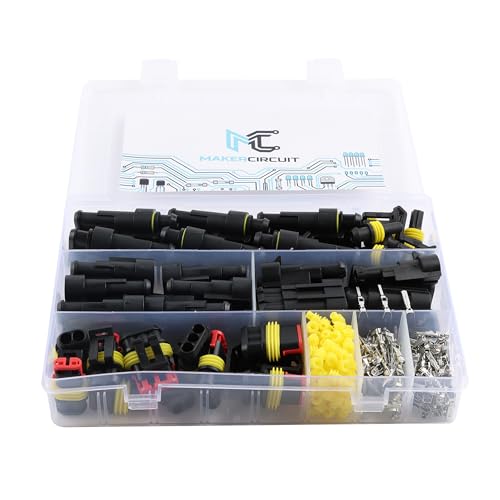 352Pcs Waterproof Automotive Wire Terminal Connectors 1-6 Pin Male/Female Plug Kit for Car Boat Motorcycle - color: 352pcs