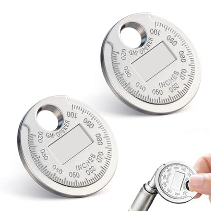 2PCS Spark Plug Gapper,Spark Plug Measuring Tool,Scaled from .020" to .100",Zinc Alloy Portable Spark Plug Adjustment Tool,Gap Measuring Tool of Car Accessories (2 Pcs) - color: 2 Pcs