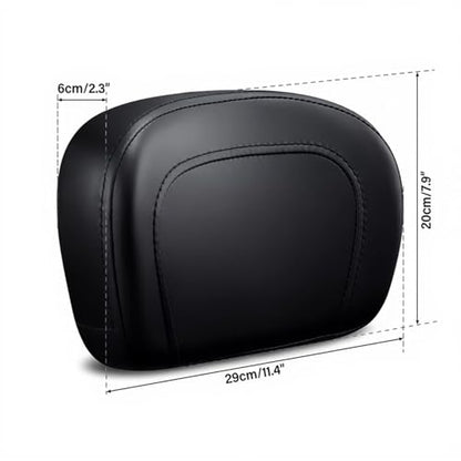 Passenger Sissy Bar Backrest Pad Compatible with Harley Touring Road King Street Electra Glide 1997-2022 - Waterproof PU Leather Cushion for Detachable Upright Sissy Bars - color: Blaack#2