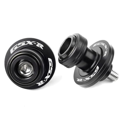 Fit For Suzuki GSXR 600 2005 GSXR 750 2018 GSXR 1000 GSX1300R GSX-8R GSXR 125 GSX-R 150 CNC Motorcycle Swingarm Spools Sliders Swing arm Spools Stand Screws (Black) - color: Black
