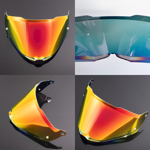 Blaze 2 Helmet Visor Replacement.Blaze 2 Outer Face Shield UV Protection Compatible with Blaze 2,Pioneer 2,MX702 (Revo Deep Red-Day Use Only) - color: Revo Deep Red-day Use Only