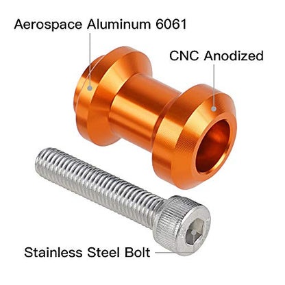 NICECNC Orange M10 XP1.5 SwingArm Spool Bolts Slider Compatible with KTM 690 SMC R/Enduro R 2019-2023,790 890 Duke/Adventure R 2018-2023,250/390 Duke 2018-2021