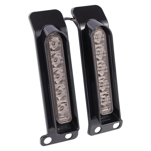 LED Filler Panel Lights Rear Fender Light Motorcycle Turn Signals Brake Tail Lights Fit for Harley Touring Electra Glide Ultra Limited Road King Road Glide 2014-2024(Black Housing Smoke Lens) - color: Black Housing Smoke Lens