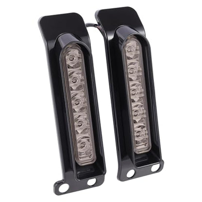 LED Filler Panel Lights Rear Fender Light Motorcycle Turn Signals Brake Tail Lights Fit for Harley Touring Electra Glide Ultra Limited Road King Road Glide 2014-2024(Black Housing Smoke Lens) - color: Black Housing Smoke Lens