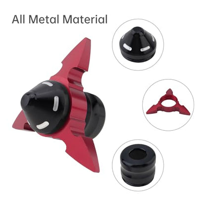 Windance 4pcs Front Wheel Frame Sliders Aluminum Alloy Dart Shape Front Fork Crash Protection Cup for Motorcycles Motocross Moped Scooters Dirt Pit Bikes (Red) - color: Red