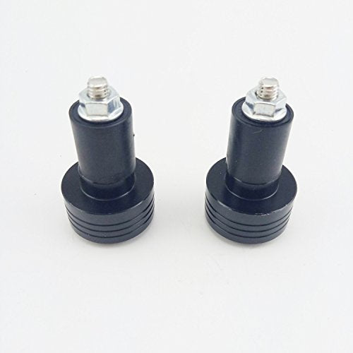 Motorcycle Handlebar Ends,7/8'' Handle Bar Slider Caps Weight Plugs CNC Aluminum (Black) - color: Black