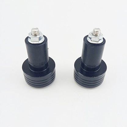 Motorcycle Handlebar Ends,7/8'' Handle Bar Slider Caps Weight Plugs CNC Aluminum (Black) - color: Black