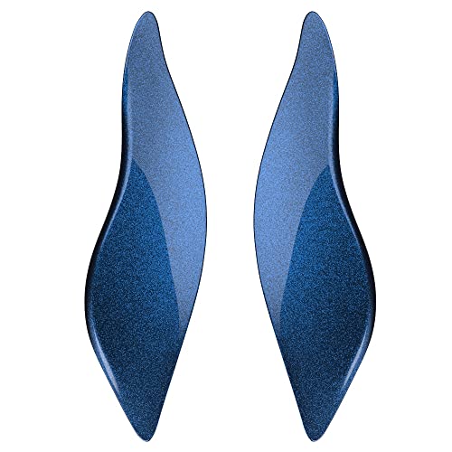 Advanblack Big Blue Pearl Side Wings Air Deflectors, Fairing Side Wing Windshield, Fairing Side Shield, Adjustable Wind Deflectors, Compatible for Harley Touring Street Electra Glide 2014-2023 - color: Big Blue Pearl