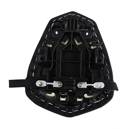 Rear Passenger Pillion Seat Cushion Compatible with Yamaha YZF R1 2009-2014 - Black Leather Replacement Pad for YZFR1 Sportbike - High-Density Foam Saddle for Enhanced Passenger Comfort - size: Yamaha R1 09-14