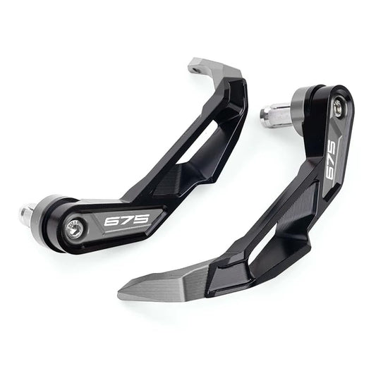 MOWOK Fit for 675SR 675 SR-R 675NK 675SS 675 SR/NK/SS/SR-R Motorcycle Accessories CNC Handlebar Grip Guard Brake Clutch Lever Guard Protector (Grey) - color: Gray