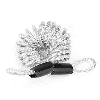 Security Reminder Cable, Anti Theft Steel Wire Lock Security Spring Wire Lock Security Steel Wire Spring Reminder Rope for Luggage Helmet