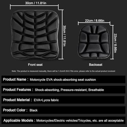 Motorcycle Seat Cushion for Kawasaki Ninja 400 ABS Special Edition/Ninja 400 KRT Edition/SE, Gel Comfort Seat Cover with Breathable Pressure Relief Anti-Slip Shock Absorption Saddle Pads