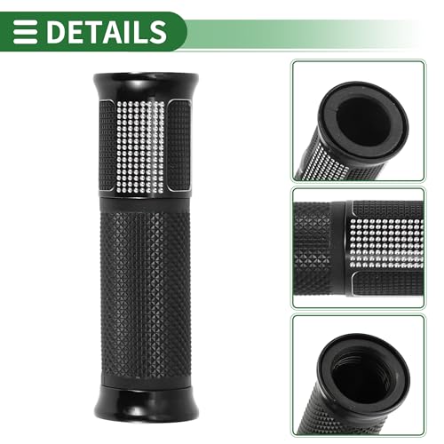7/8" 22mm 15/16" 24mm Motorcycle Hand Grips Cover Kit Aluminum Alloy Handlebar Hand Grips Black 1 Set Diamond Pattern Side Checkered Diamond Pattern - color: Black