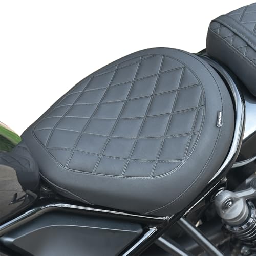 Motorcycle Rider Comfort Solo Seat Fit fot CMX1100 Rebel 1100 2021 2022 2023 2024 2025 2026, Front Driver Saddle Cushion Pillion Pad, Black - color: Front - Black