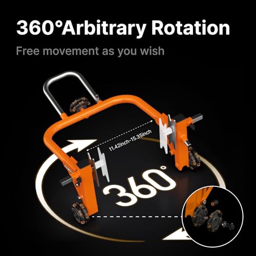 Sport Motorcycle Rear Stand, 360° Movable Lift Stand, Heavy Duty with Wheels, 880 lb Capacity (Black, Double Arm)
