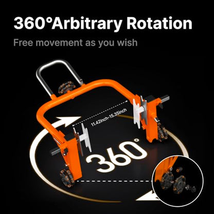 Sport Motorcycle Rear Stand, 360° Movable Lift Stand, Heavy Duty with Wheels, 880 lb Capacity (Black, Double Arm)