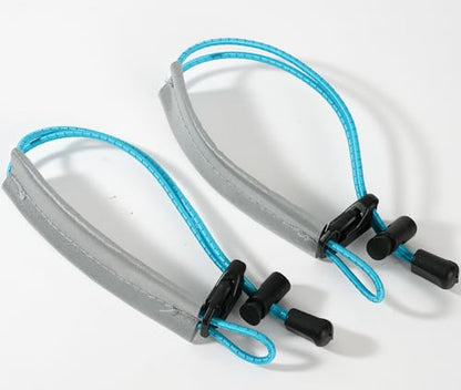 2 PCS Reflective Bands for Cycling, Reflective Pants Straps with Zip Tie Design, Night Riding Safety Bands for Bicycle, Running & Outdoor Activities, Blue