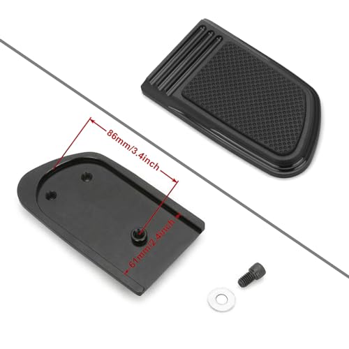 Defiance floorboards Crafted for Harley Touring Models FLT FLHT FLHRS FLHXS Heel Toe Shift Levers and Black Foot Boards (All Black) - color: All Black
