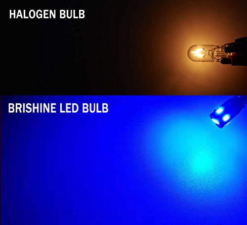 300LM Extremely Bright Canbus Error Free 194 168 2825 W5W T10 LED Bulbs Ultra Blue 9-SMD 2835 LED Chipsets for Dome Map Door Courtesy License Plate Lights (Pack of 4) - color: Ultra Blue