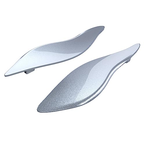 Advanblack Atlas Silver Metallic Side Wings Air Deflectors, Fairing Side Wing Windshield, Fairing Side Shield, Adjustable Wind Deflectors, Compatible for Harley Touring Street Electra Glide 2014-2023 - color: Atlas Silver