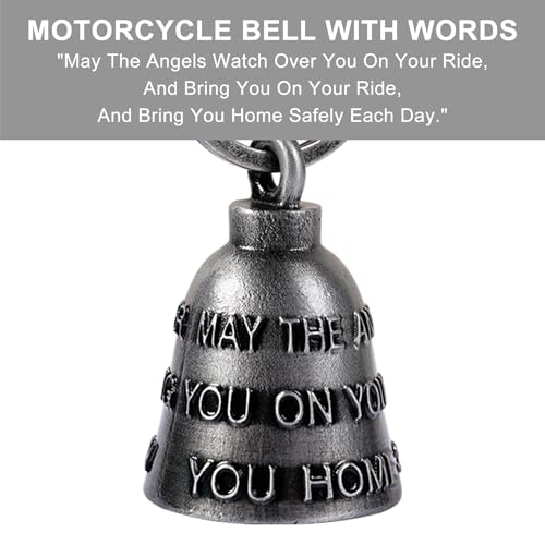 Dream Apparel Motorcycle Bell Guardian Angel Drive Away Gremlin, Biker Bell for Men Women Rider Riding, Good Luck Gift - color: The Angles Bring You Home Safely