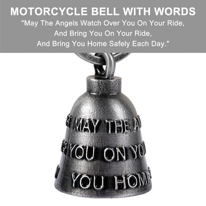 Dream Apparel Motorcycle Bell Guardian Angel Drive Away Gremlin, Biker Bell for Men Women Rider Riding, Good Luck Gift - color: The Angles Bring You Home Safely