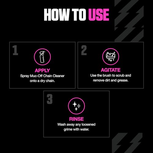 Muc-Off Motorcycle Chain Brush - Bike Cleaning Brush, Motorcycle Brushes, Bike Chain Scrubbing Brush - Bike Cleaning Brushes for Motorcycle